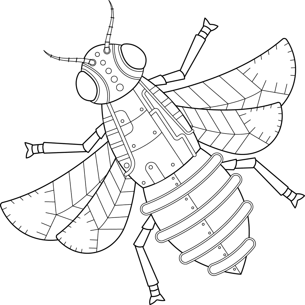 Desenho de Abelhas para colorir