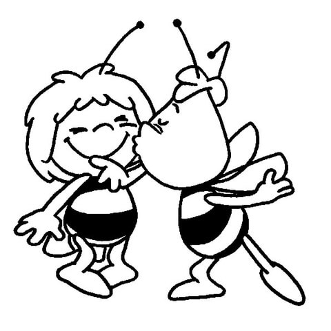 Desenho de Abelhas para colorir