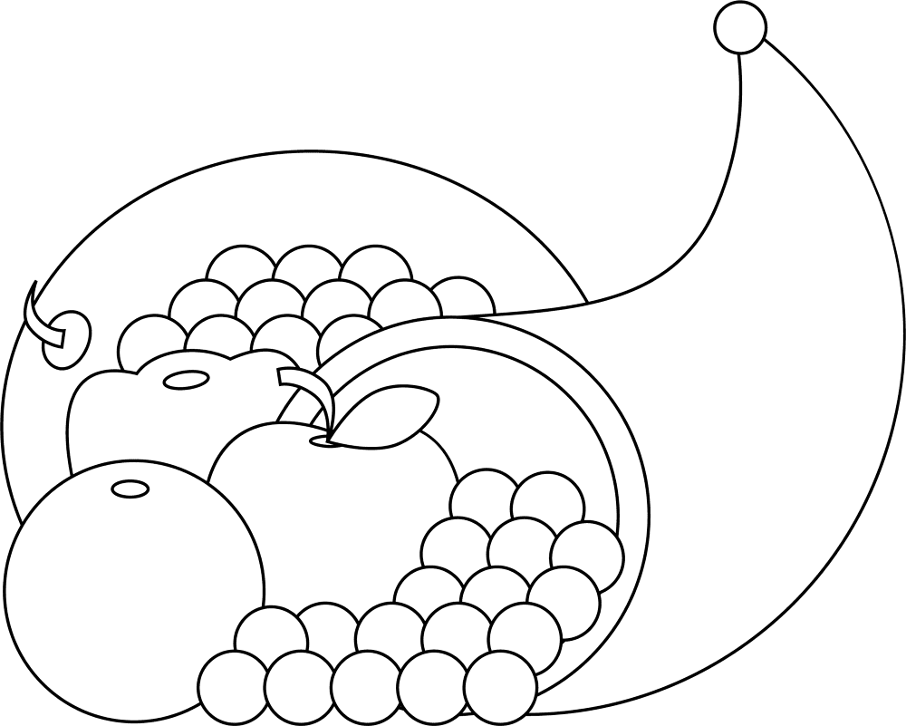 Desenho de Ação De Graças para colorir e imprimir: número 2