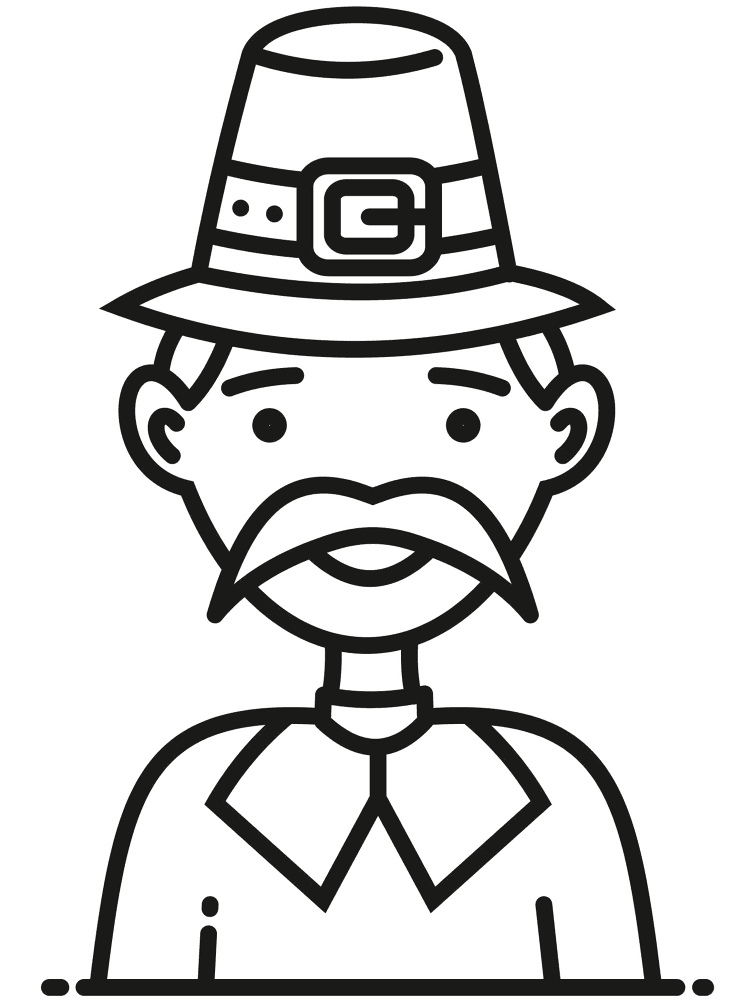 Desenho de Ação De Graças para colorir e imprimir: número 4