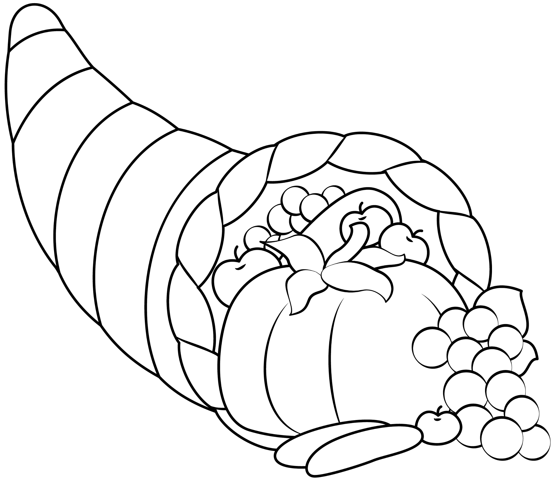 Desenho de Ação De Graças para colorir e imprimir: número 6