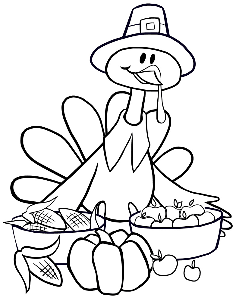 Desenho de Ação De Graças para colorir e imprimir: número 19