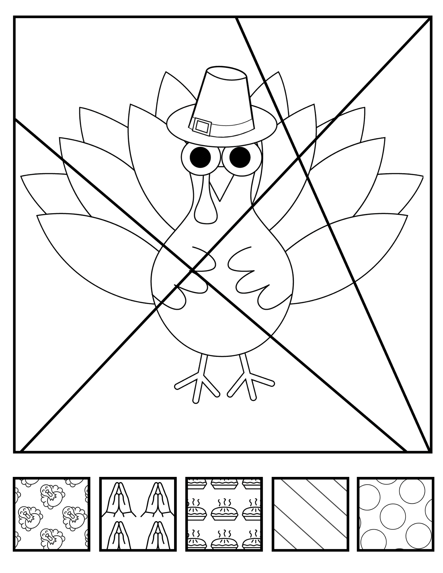 Desenho de Ação De Graças para colorir e imprimir: número 20