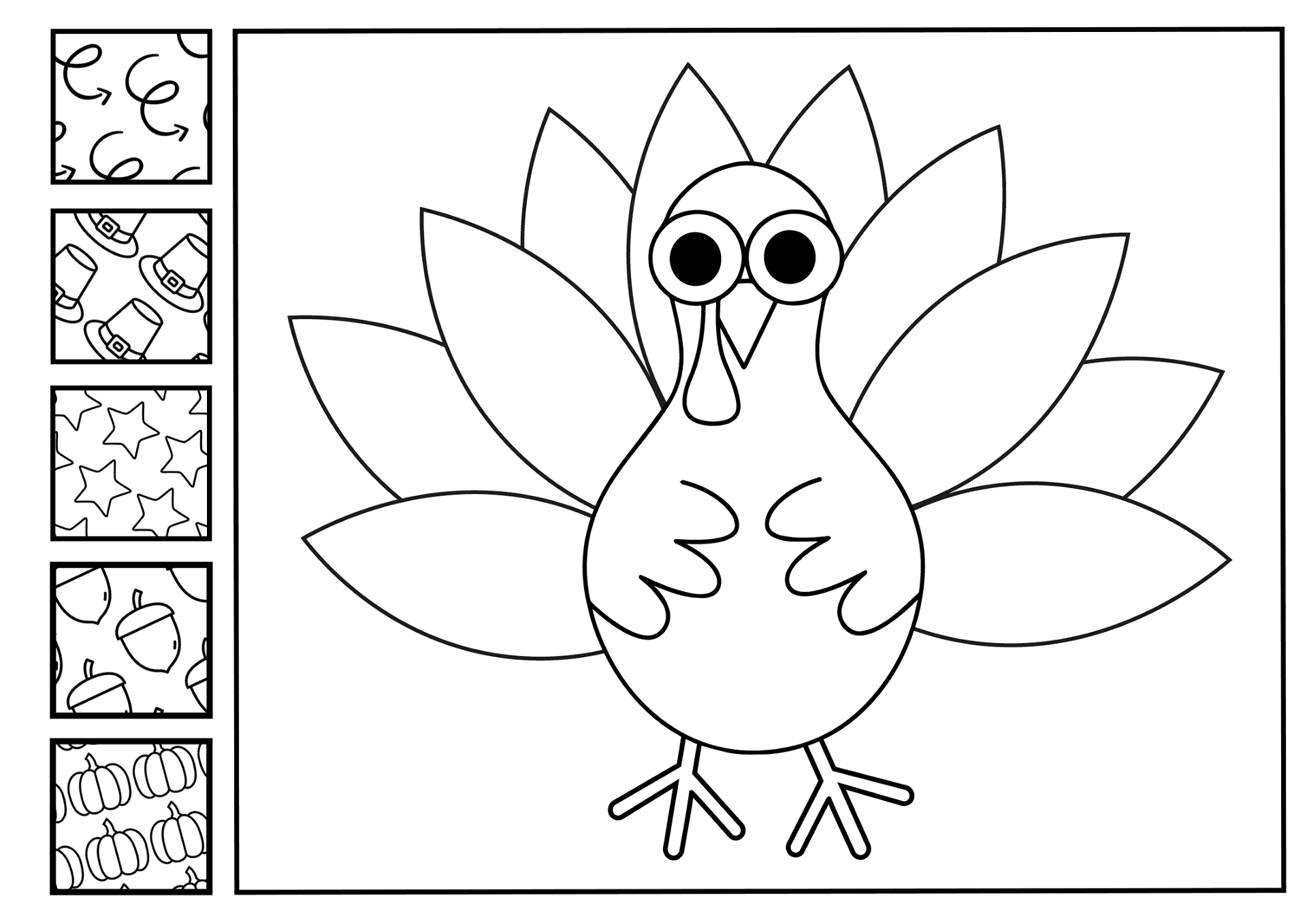 Desenho de Ação De Graças para colorir e imprimir: número 21