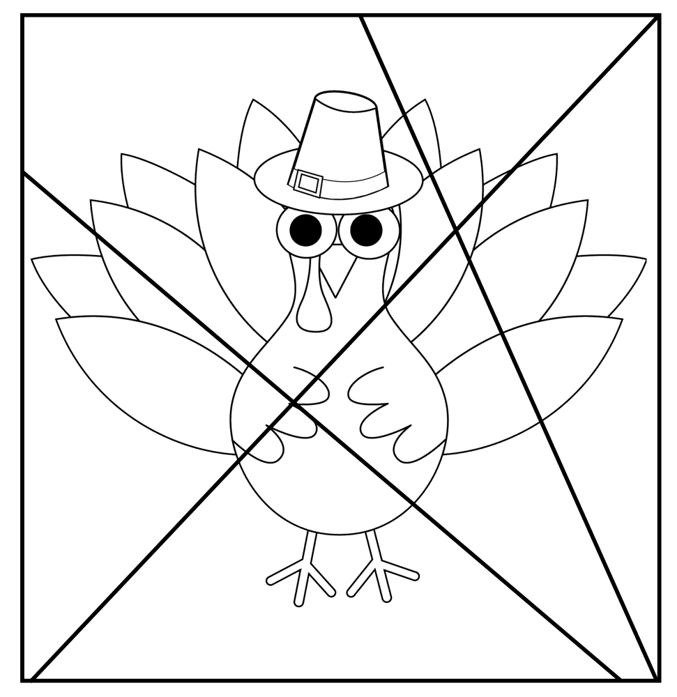 Desenho de Ação De Graças para colorir e imprimir: número 22