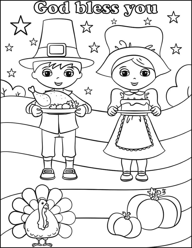 Desenho de Ação De Graças para colorir e imprimir: número 23