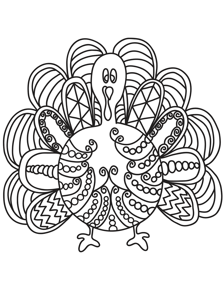 Desenho de Ação De Graças para colorir e imprimir: número 43