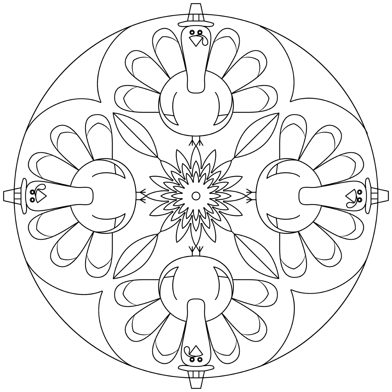 Desenho de Ação De Graças para colorir