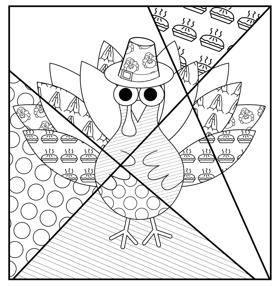 Desenho de Ação De Graças para colorir