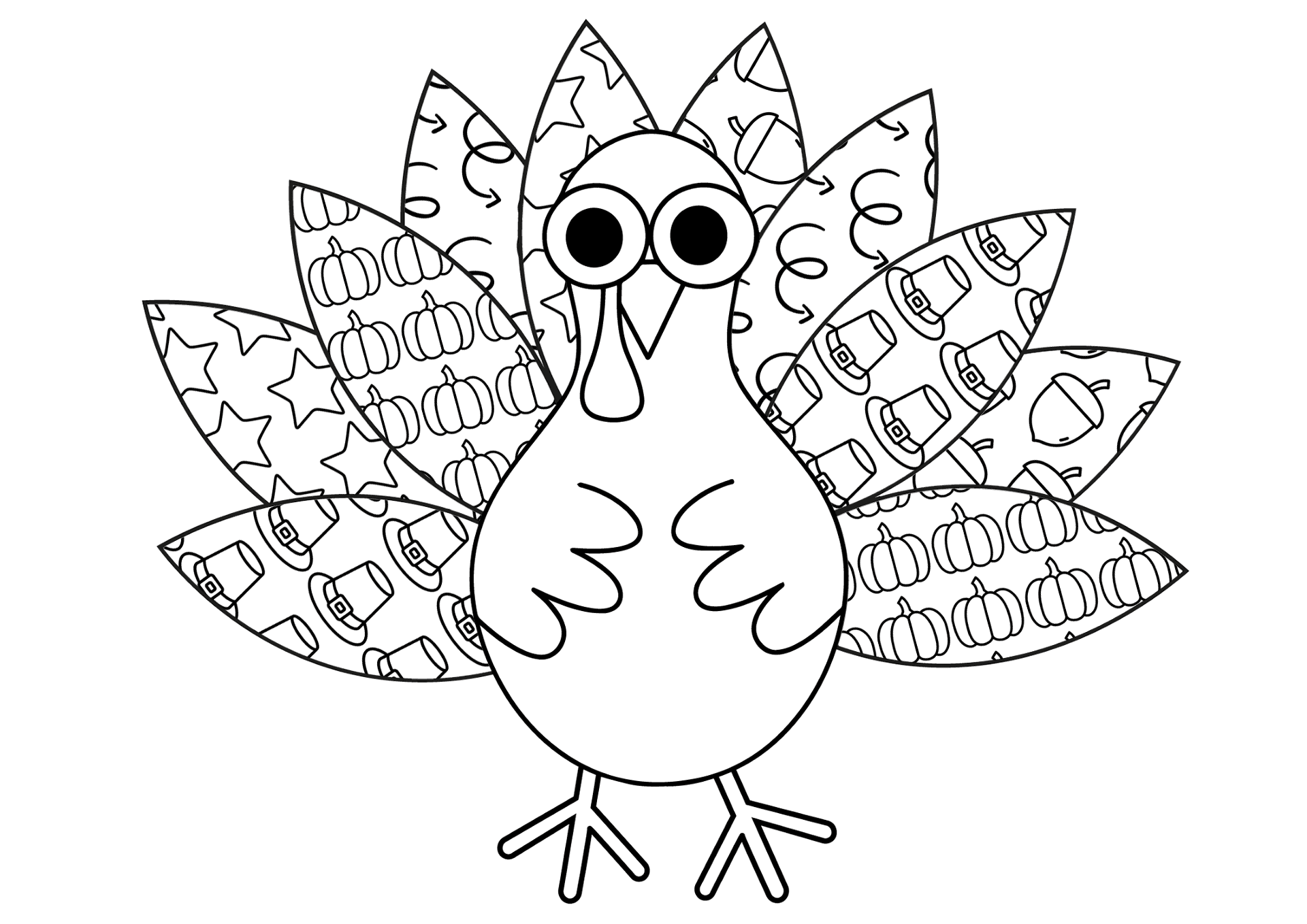 Desenho de Ação De Graças para colorir