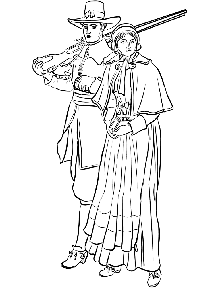 Desenho de Ação De Graças para colorir