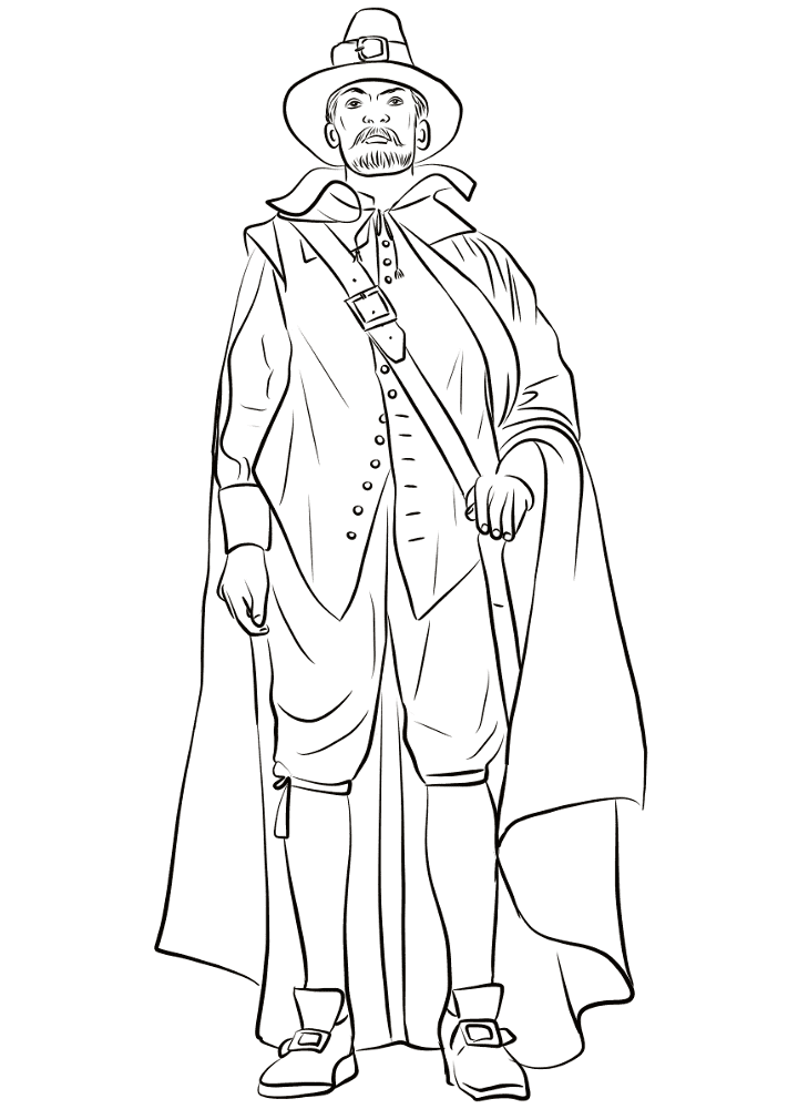 Desenho de Ação De Graças para colorir