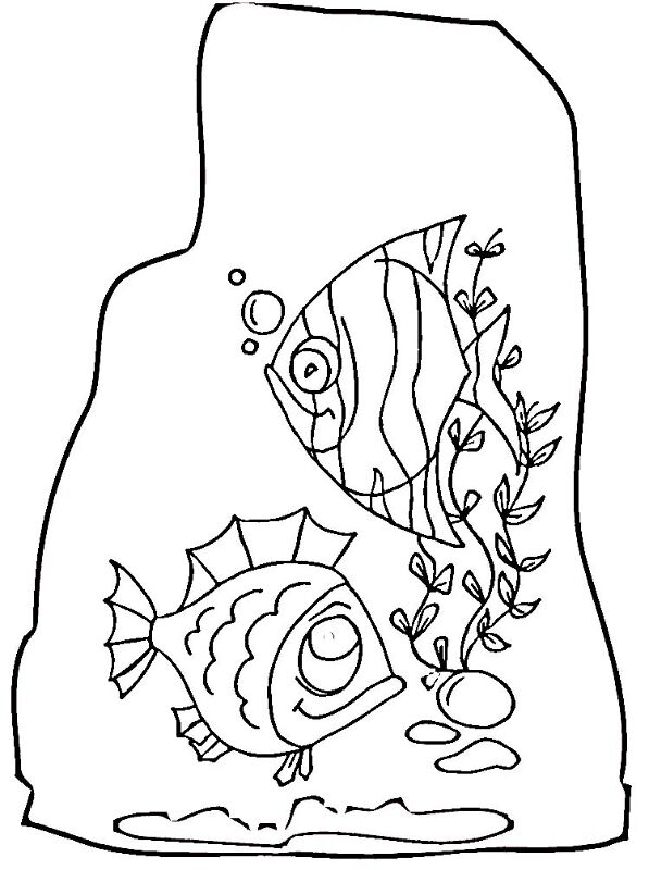 Desenho de Acará para colorir e imprimir: número 21