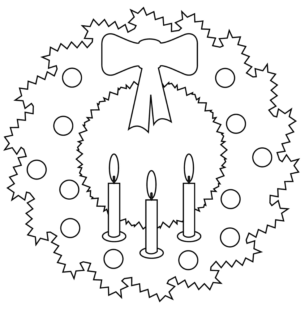 Desenho de Advento para colorir e imprimir: número 2