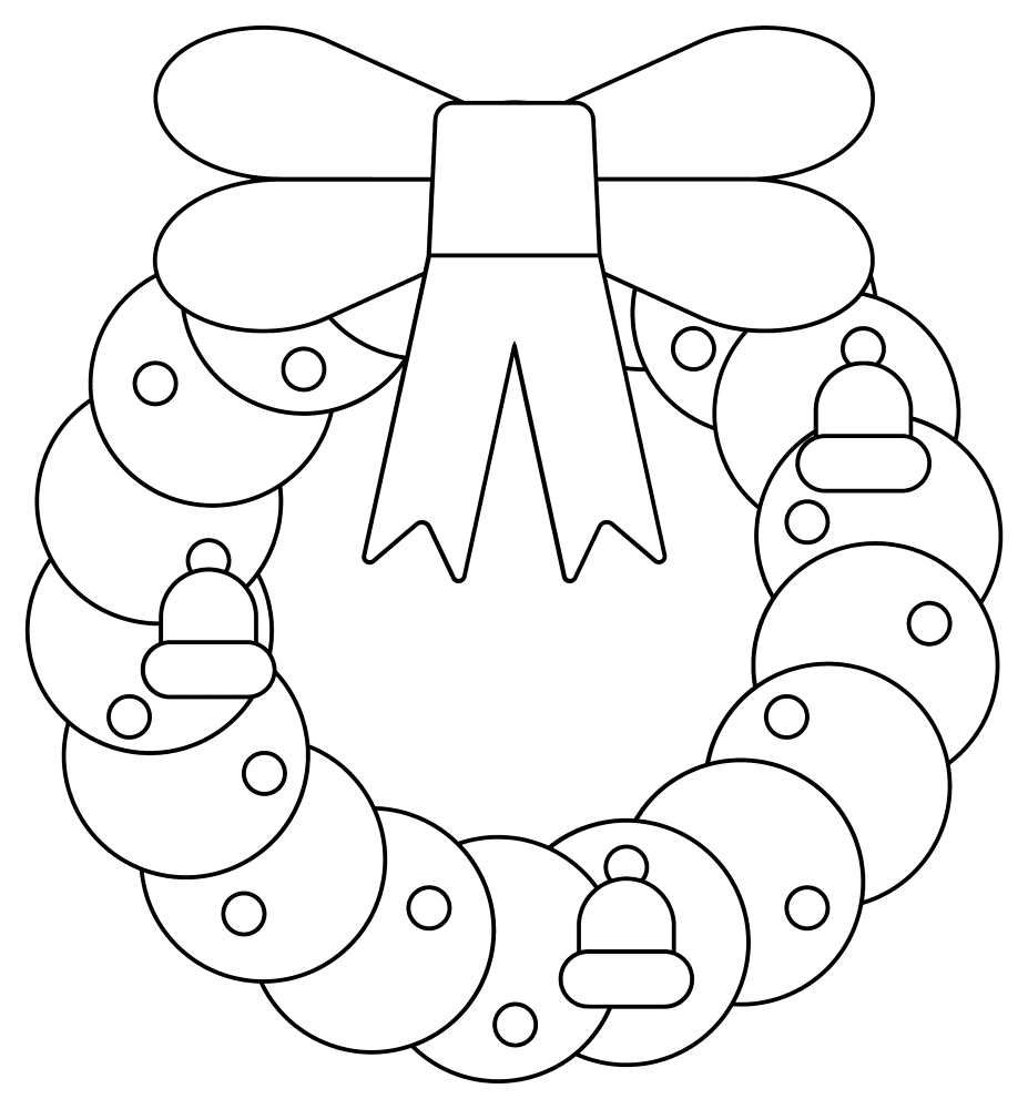 Desenho de Advento para colorir e imprimir: número 4