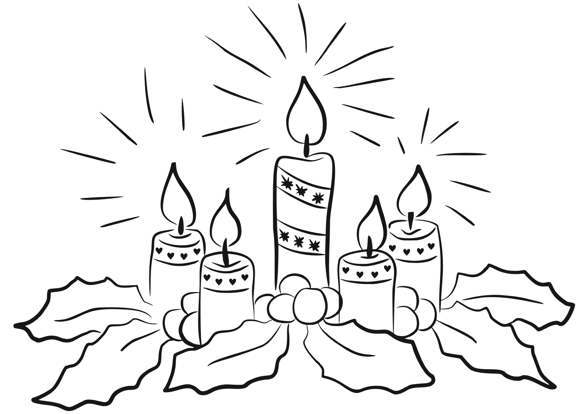 Desenho de Advento para colorir e imprimir: número 8