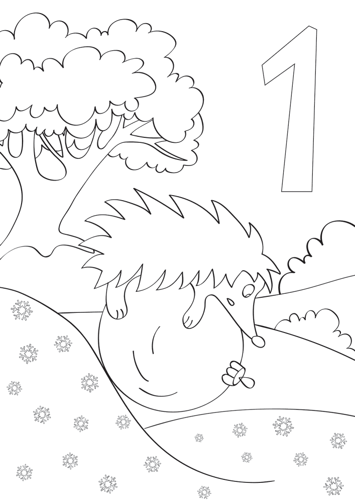 Desenho de Advento para colorir e imprimir: número 17
