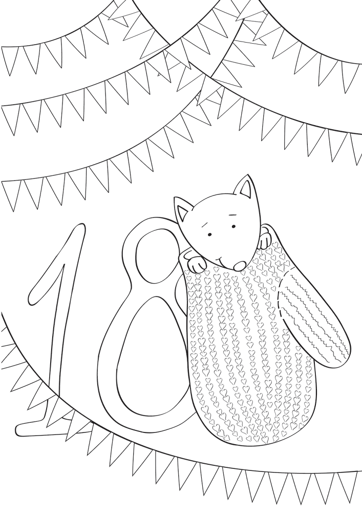 Desenho de Advento para colorir e imprimir: número 26