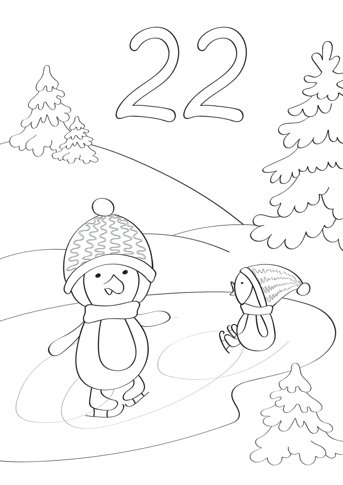 Desenho de Advento para colorir e imprimir: número 31