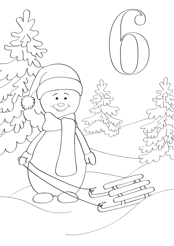Desenho de Advento para colorir e imprimir: número 38