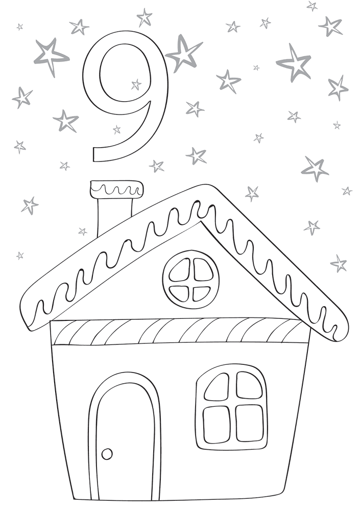 Desenho de Advento para colorir e imprimir: número 41