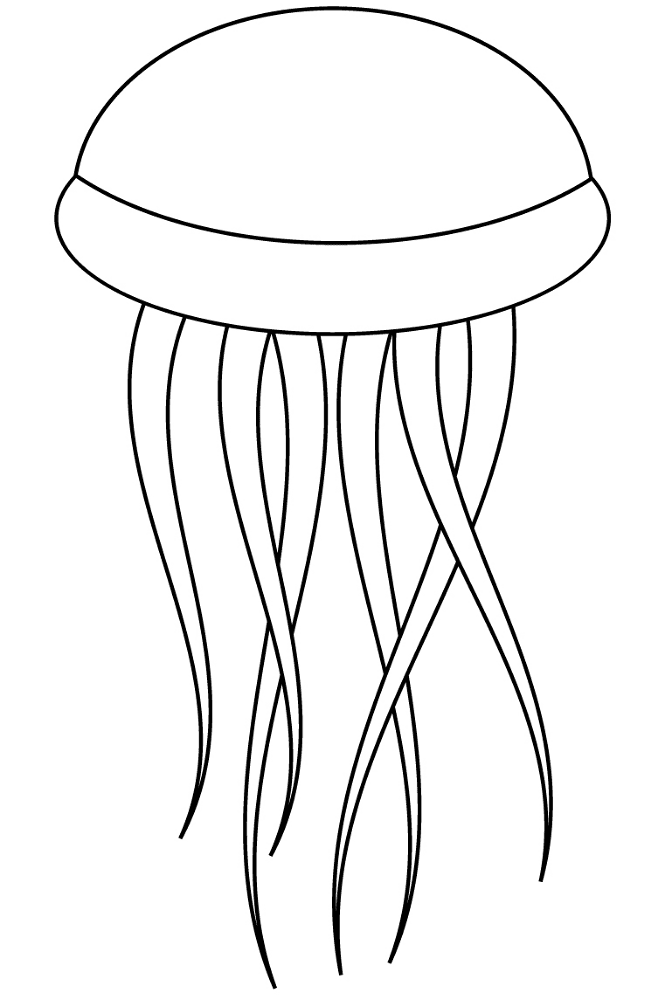 Desenho de Água Viva para colorir e imprimir: número 4