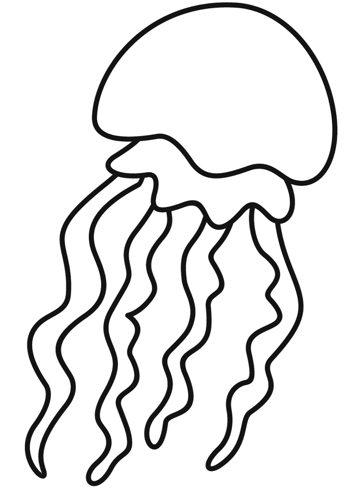 Desenho de Água Viva para colorir e imprimir: número 5