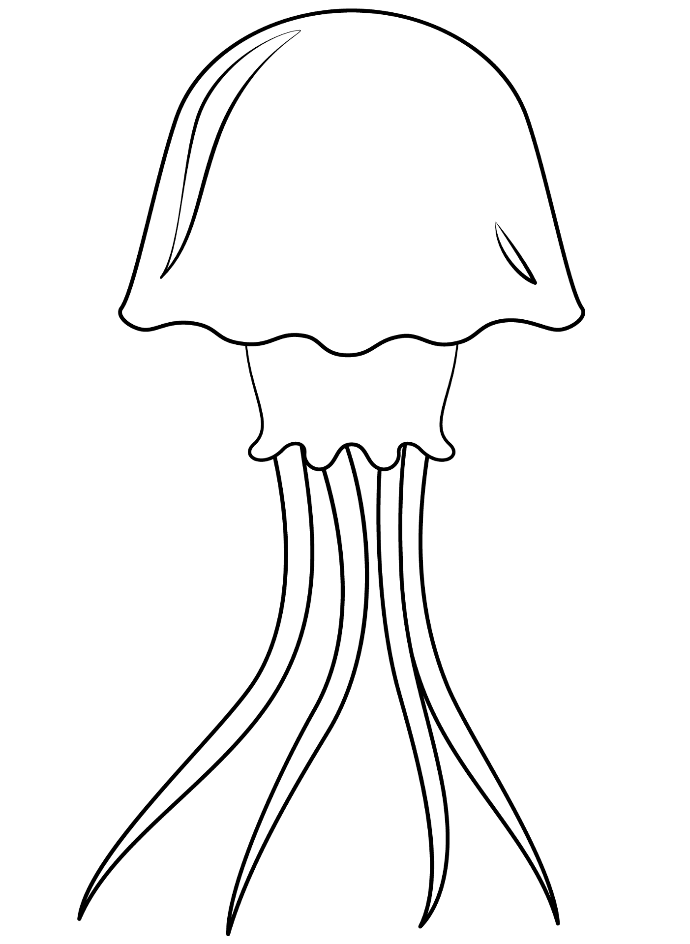 Desenho de Água Viva para colorir e imprimir: número 6