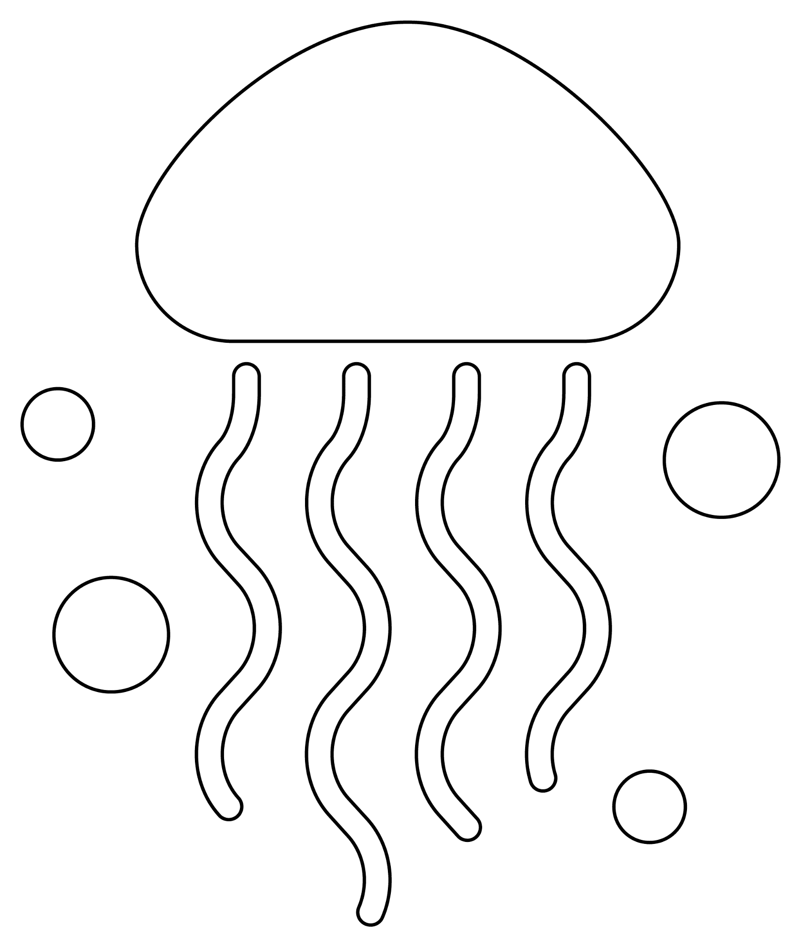Desenho de Água Viva para colorir e imprimir: número 7