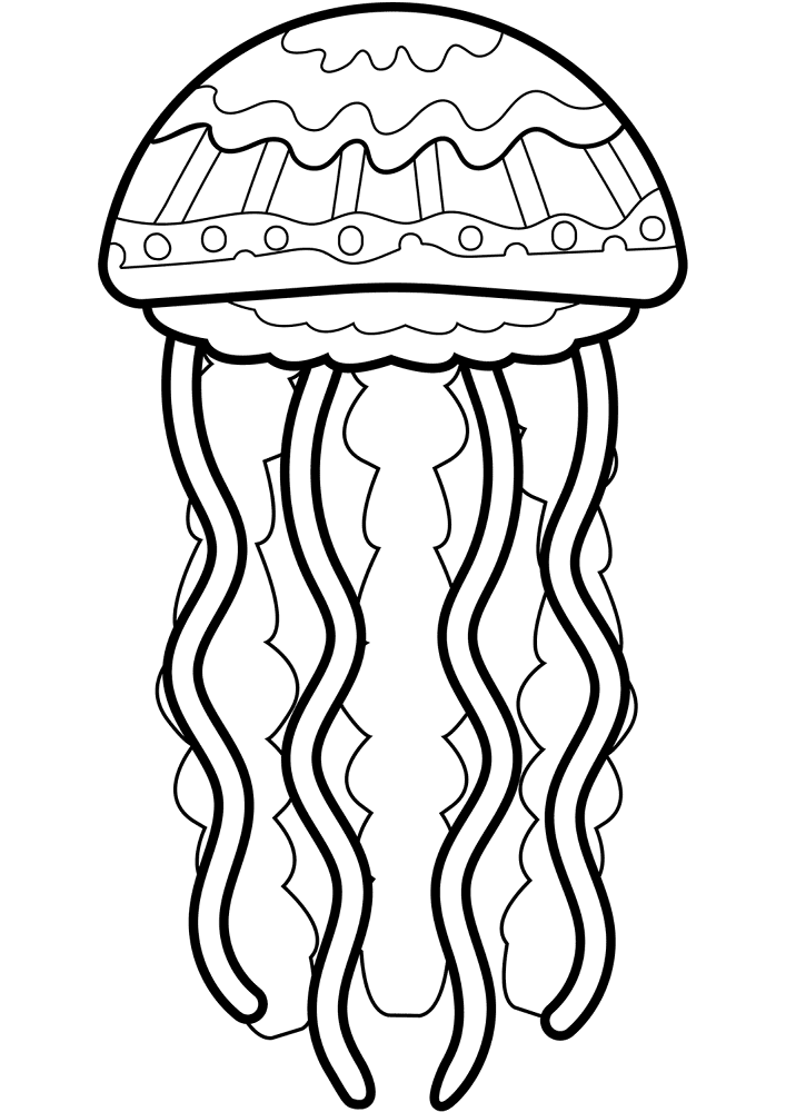 Desenho de Água Viva para colorir e imprimir: número 8