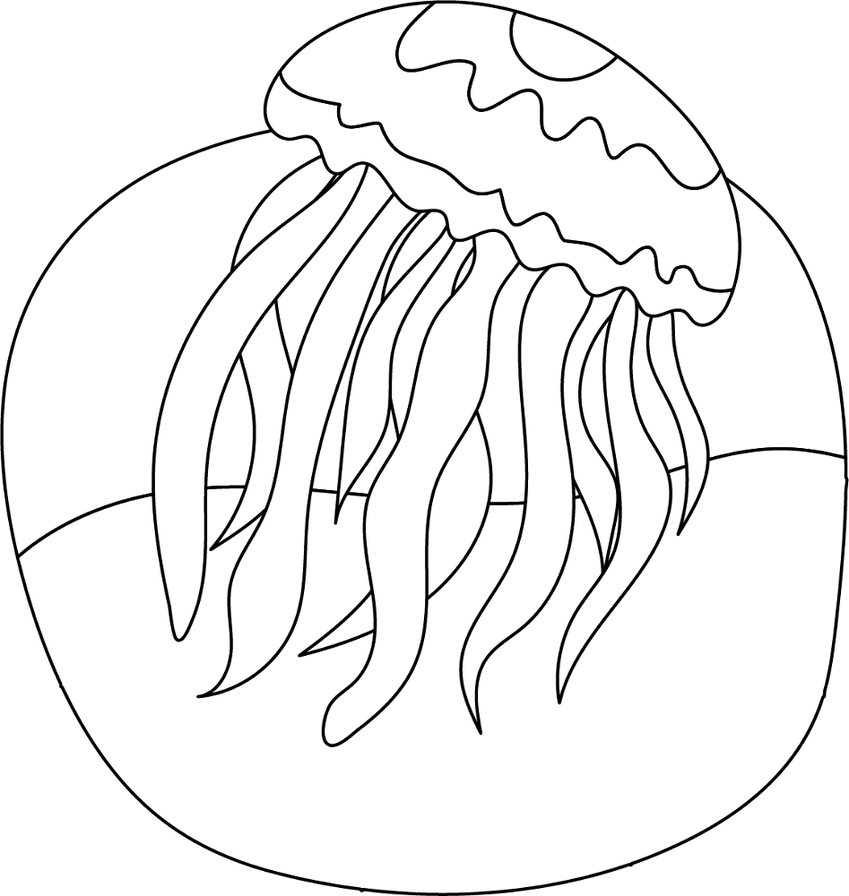 Desenho de Água Viva para colorir e imprimir: número 10