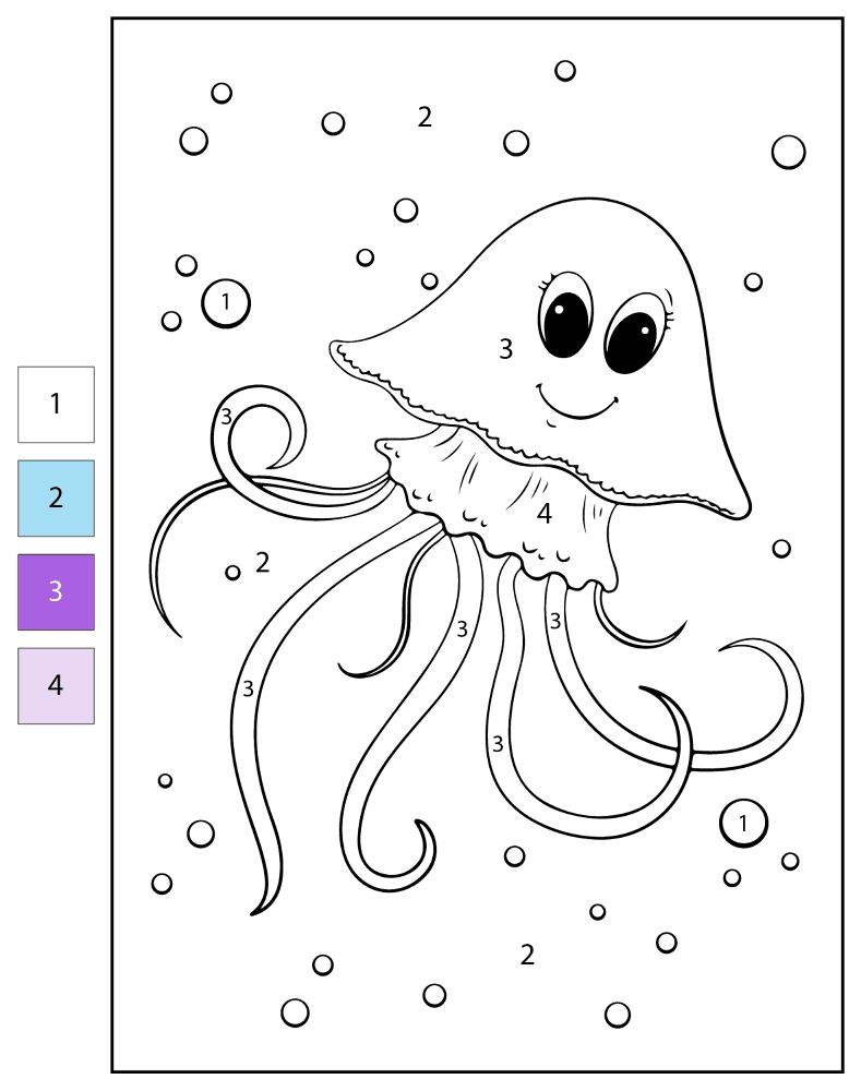 Desenho de Água Viva para colorir e imprimir: número 13