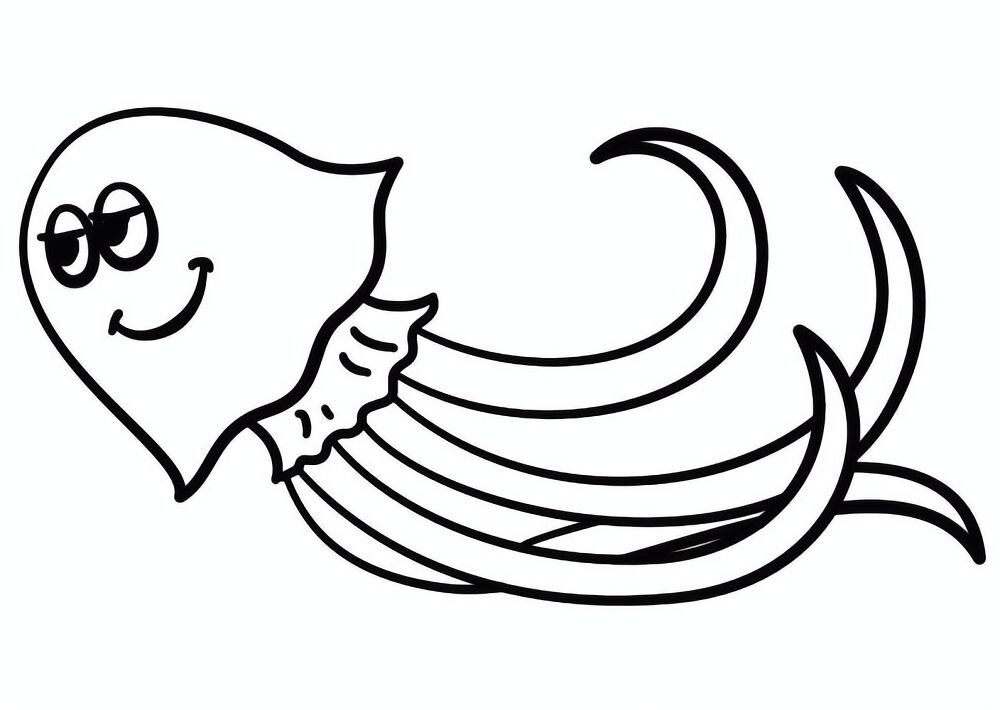 Desenho de Água Viva para colorir e imprimir: número 22