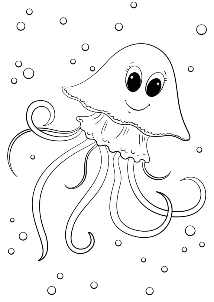 Desenho de Água Viva para colorir e imprimir: número 23
