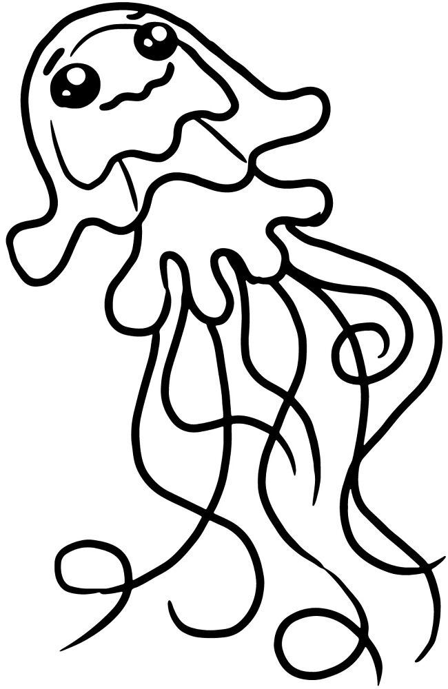 Desenho de Água Viva para colorir e imprimir: número 26