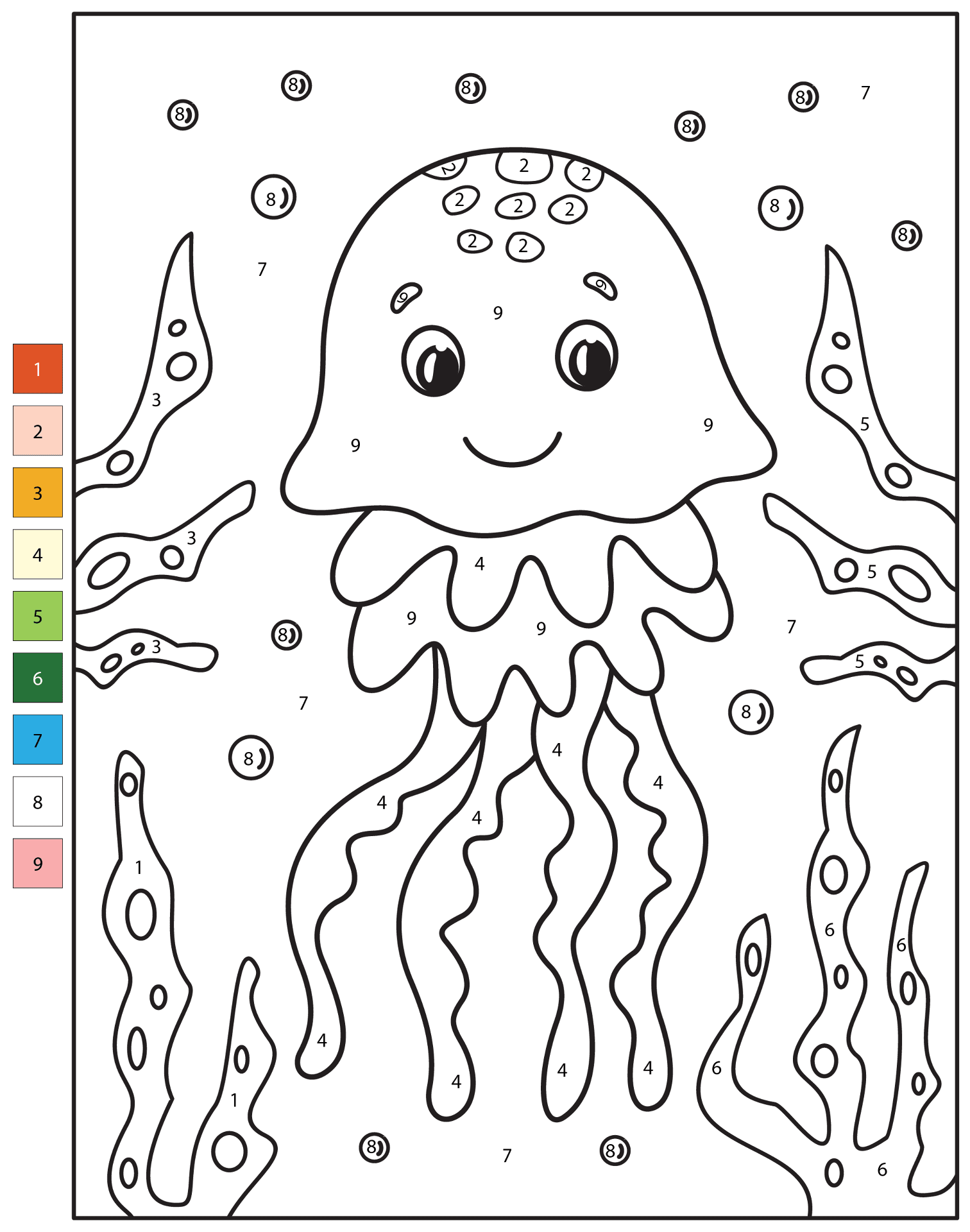 Desenho de Água Viva para colorir e imprimir: número 31