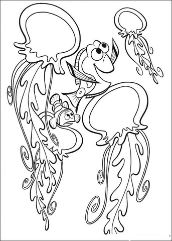 Desenho de Água Viva para colorir e imprimir: número 44