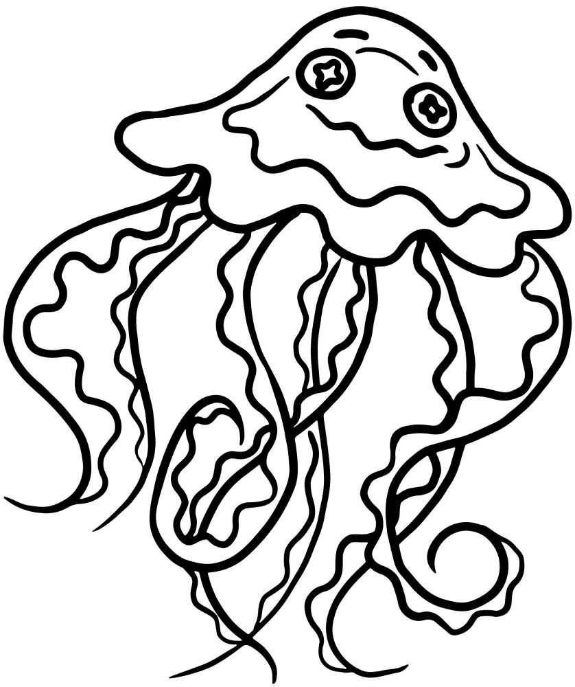Desenho de Água Viva para colorir e imprimir: número 48