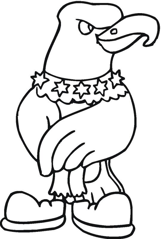 Desenho de Aguias para colorir e imprimir: número 1