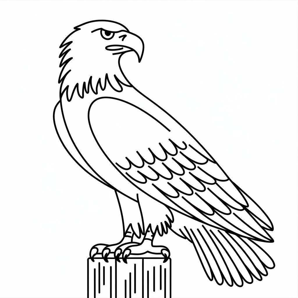 Desenho de Aguias para colorir e imprimir: número 9