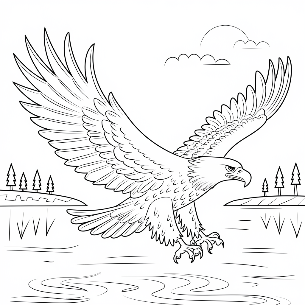 Desenho de Aguias para colorir e imprimir: número 11
