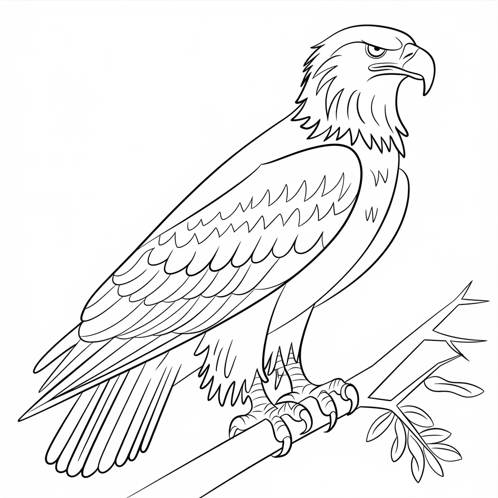Desenho de Aguias para colorir e imprimir: número 12