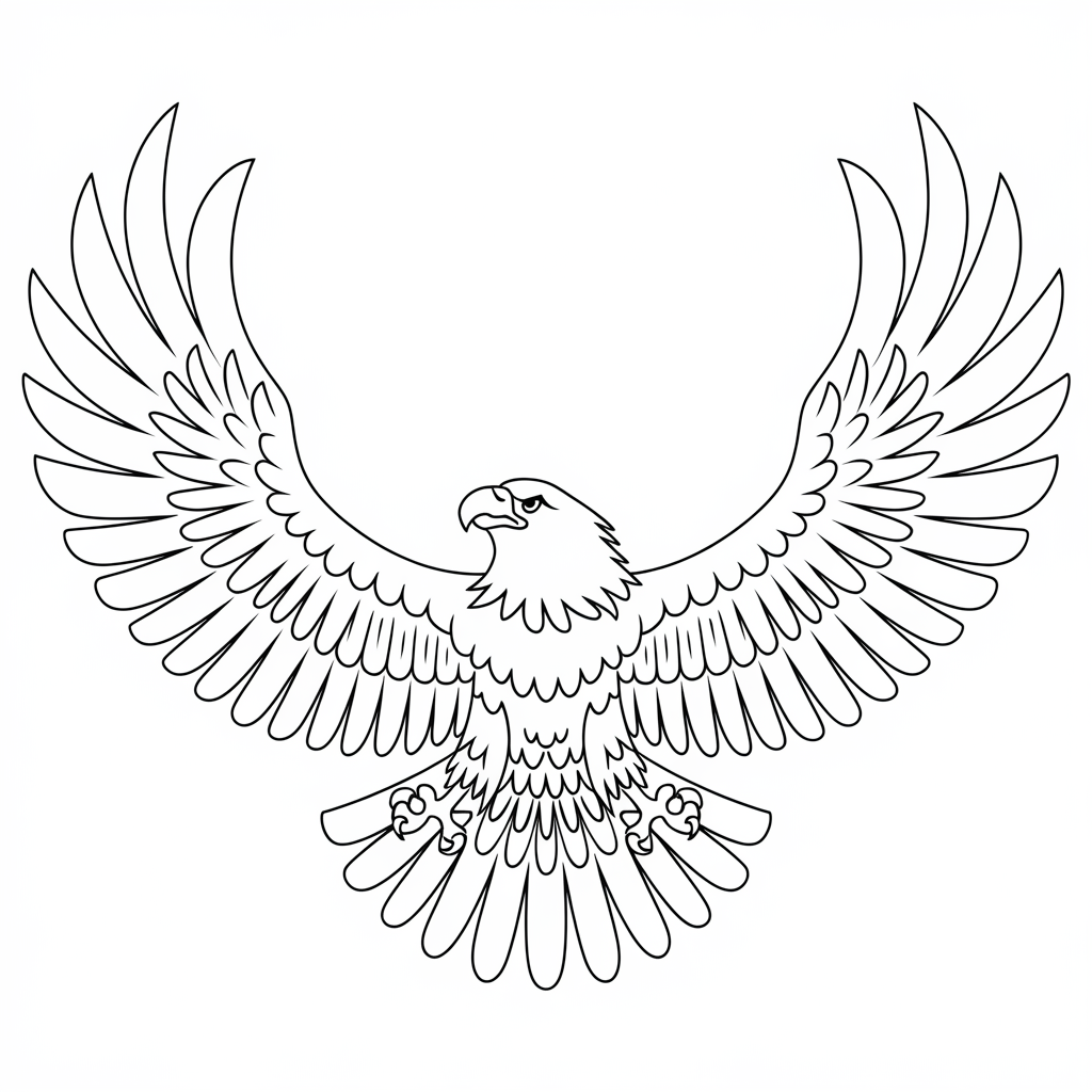Desenho de Aguias para colorir e imprimir: número 13