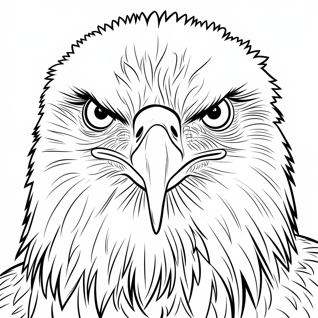 Desenho de Aguias para colorir e imprimir: número 15