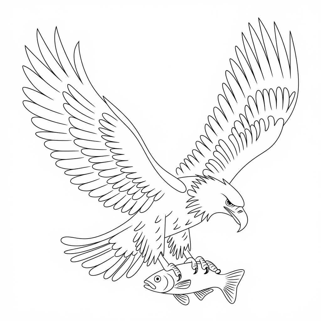 Desenho de Aguias para colorir e imprimir: número 19