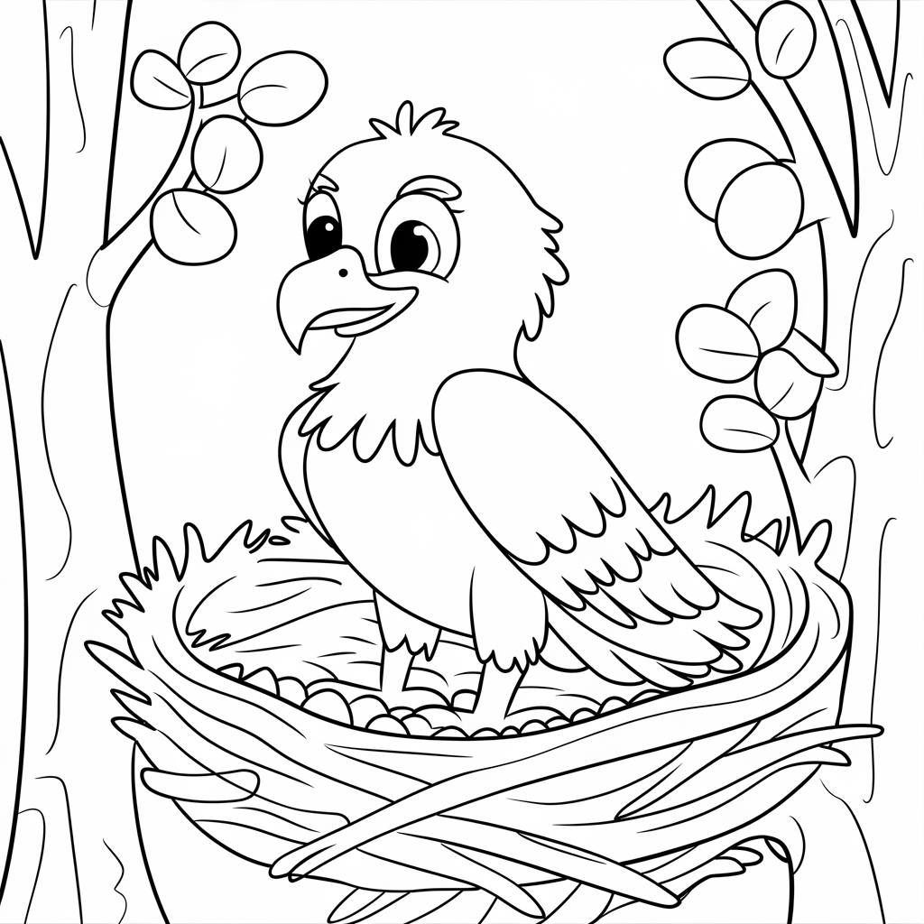 Desenho de Aguias para colorir e imprimir: número 20