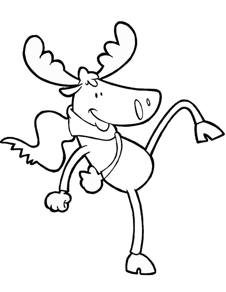 Desenho de Alce para colorir e imprimir: número 14