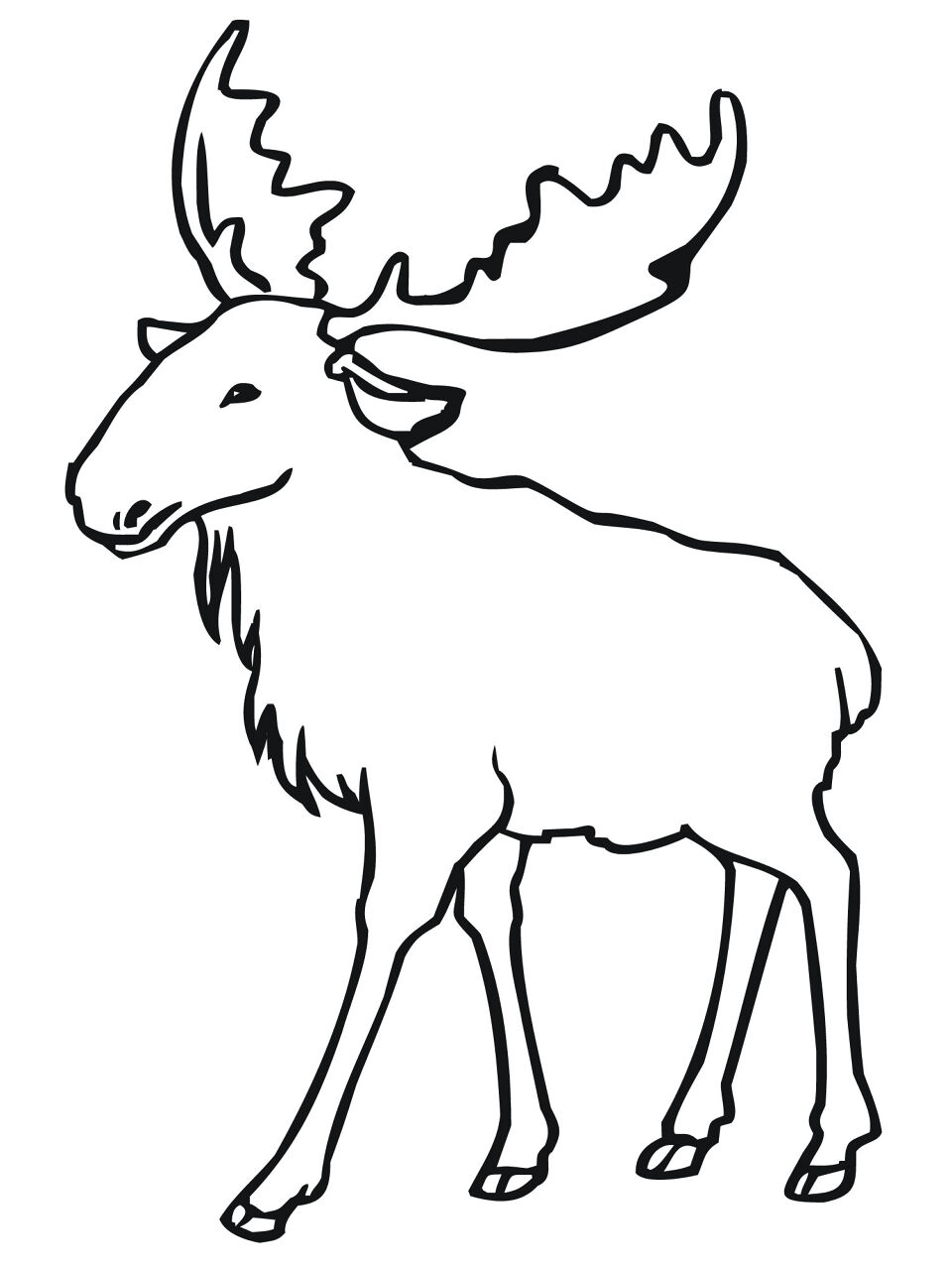 Desenho de Alce para colorir e imprimir: número 16