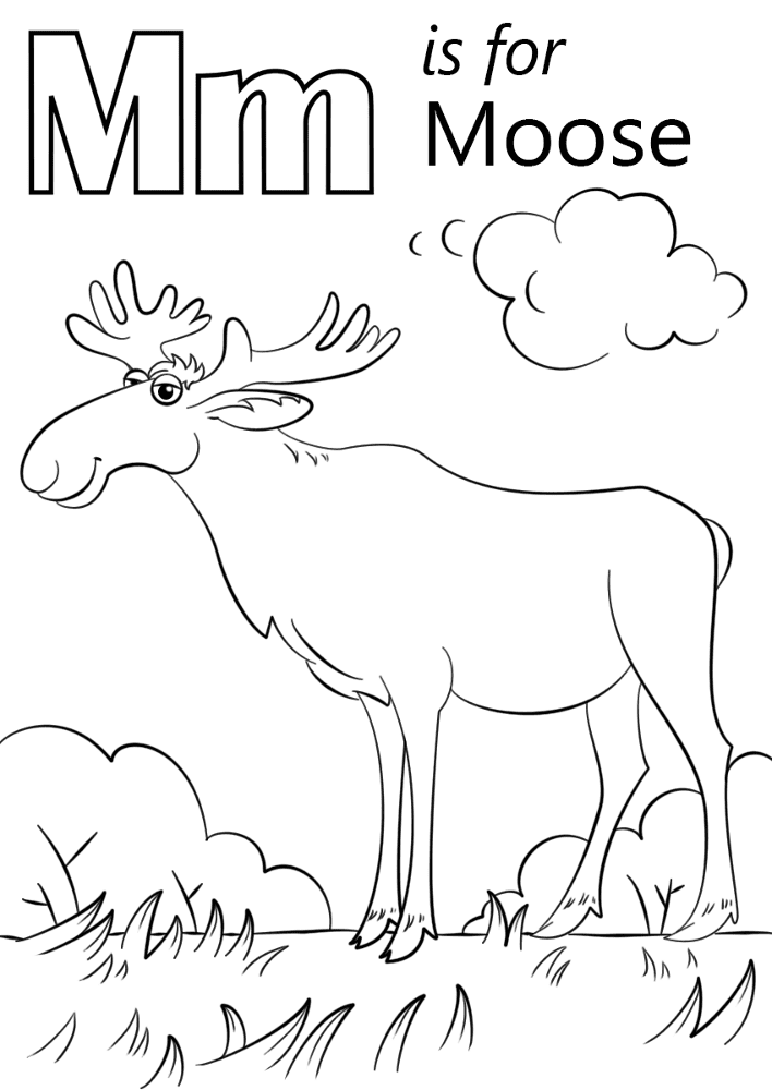 Desenho de Alce para colorir e imprimir: número 36