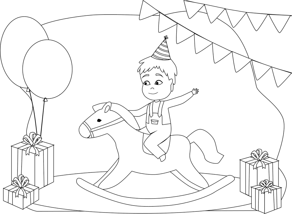 Desenho de Alegria para colorir e imprimir: número 18